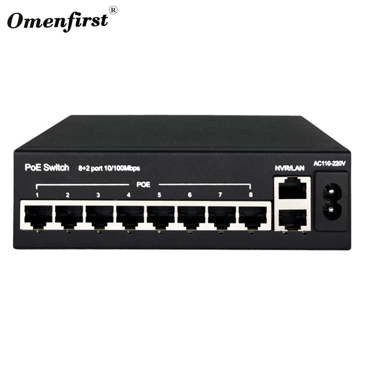 Factory OEM/ODM POE Switch 4 8 16 24 port 10/100M +2Port Uplink 1000M Ethernet Fiber Switch POE Gigabit Switch for IP Camera