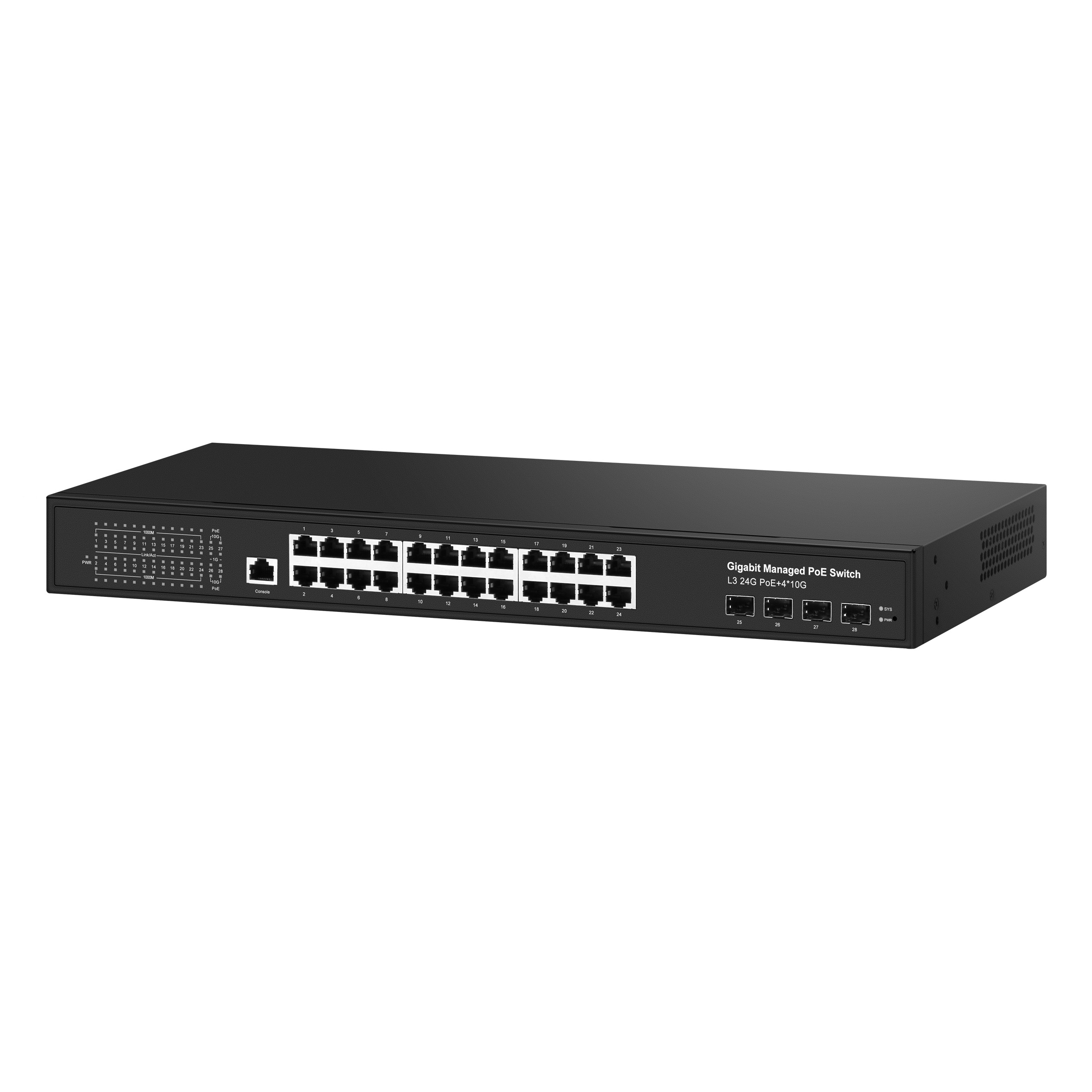 L3 switch 24 ports 1000Mbps POE switch 4 port 10G SFP Managed network switch giga 24 port