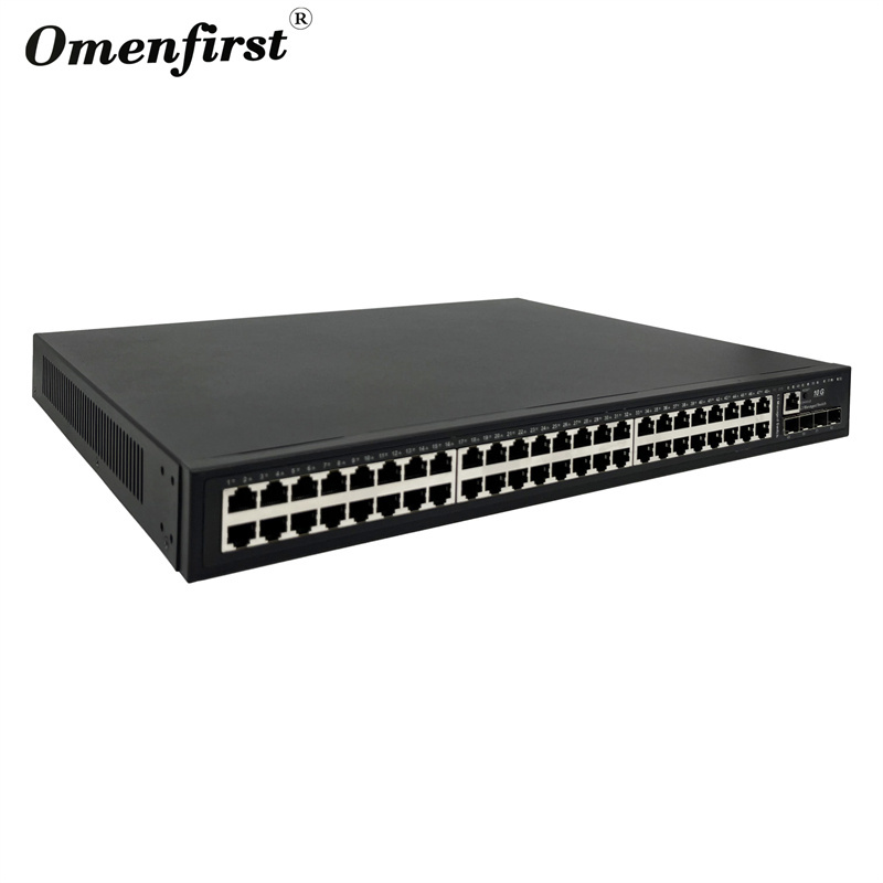 l3 manageable 10/100/1000mbps poe 48 port switches with  4 10 gb sfp acorid ethernet switch Convergence managed Vlan support