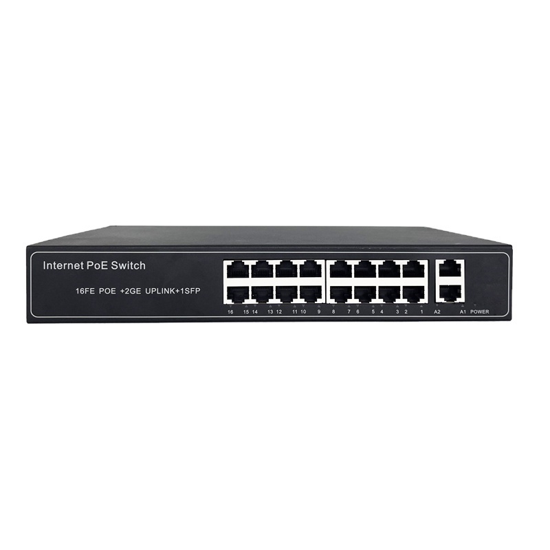 16-Port Gigabit Uplink PoE Switch 2 Combo Uplink with Ai poe switch 16 port