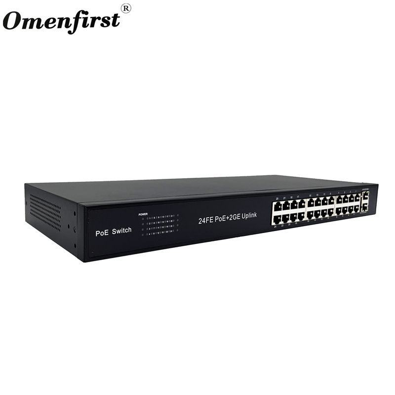 Ac Power Supply Poe Port Ethernet Switch 24ch 10/100/1000mbps Gigabit Poe Switch