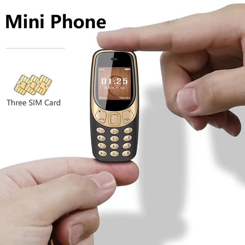 2023 New Arrival Q3308 Pro 1.33inch Triple SIM Card 3 Sim Card Slot Super Small Size Mobile Phone