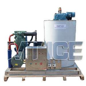 OMT 5Ton/24hrs sea salt water ice flake making machine for tuna fishing boats