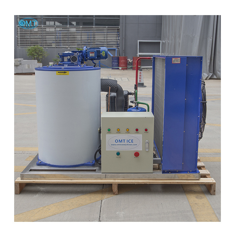 Custom China Best 1.5 Ton High Production Commercial Flake Ice Maker Machine Used In Fishery Ice Plant