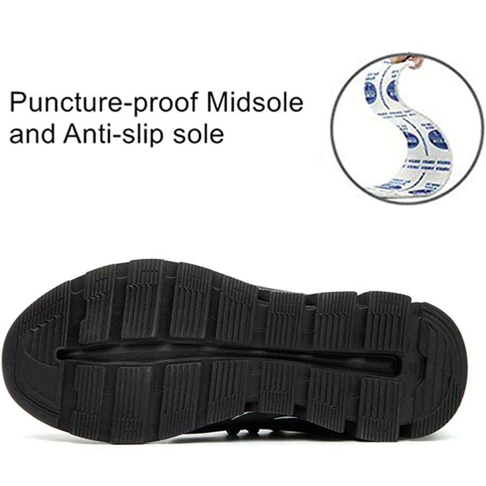 Men Composite Toe Shoe for Women Work and Safety Footwear Comfortable Slip Resistant Steel Toe Shoes