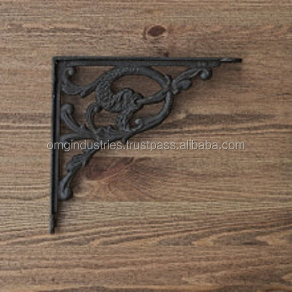 OMG Industries Decorative cast iron Shelving Brackets, Shelf Supports. Set of 2 brackets  8x8