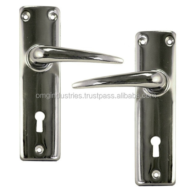 OMG Industries Brass Plated Iron Handle Set square door handles front door lock body lock cylinder door handle set