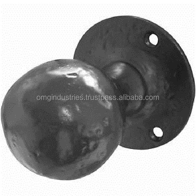 OMG Industries Cast Iron Black Center Front Pull Door Knob Round small furniture kitchen cabinet pulls and knobs