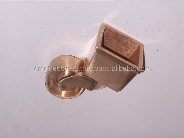 OMG Industries Solid Brass Square Wheel Castor