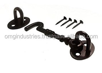 OMG IUndustries Door Bolt Window Sliding Door Latch Cabin Hook And Eye Latch Lock Shed Gate Door Catch Silent Holder