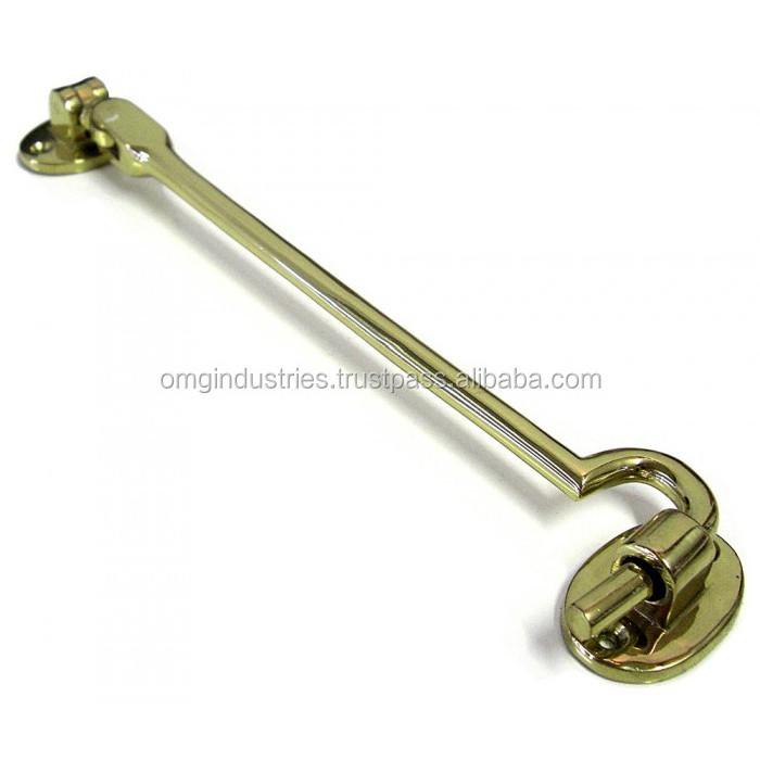 OMG Industries BRASS DOOR HOOK  Window Sliding Door Latch Cabin Hook And Eye Latch Lock Shed Gate Door Catch Silent Holder