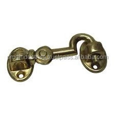 OMG Industries BRASS DOOR HOOK  Window Sliding Door Latch Cabin Hook And Eye Latch Lock Shed Gate Door Catch Silent Holder