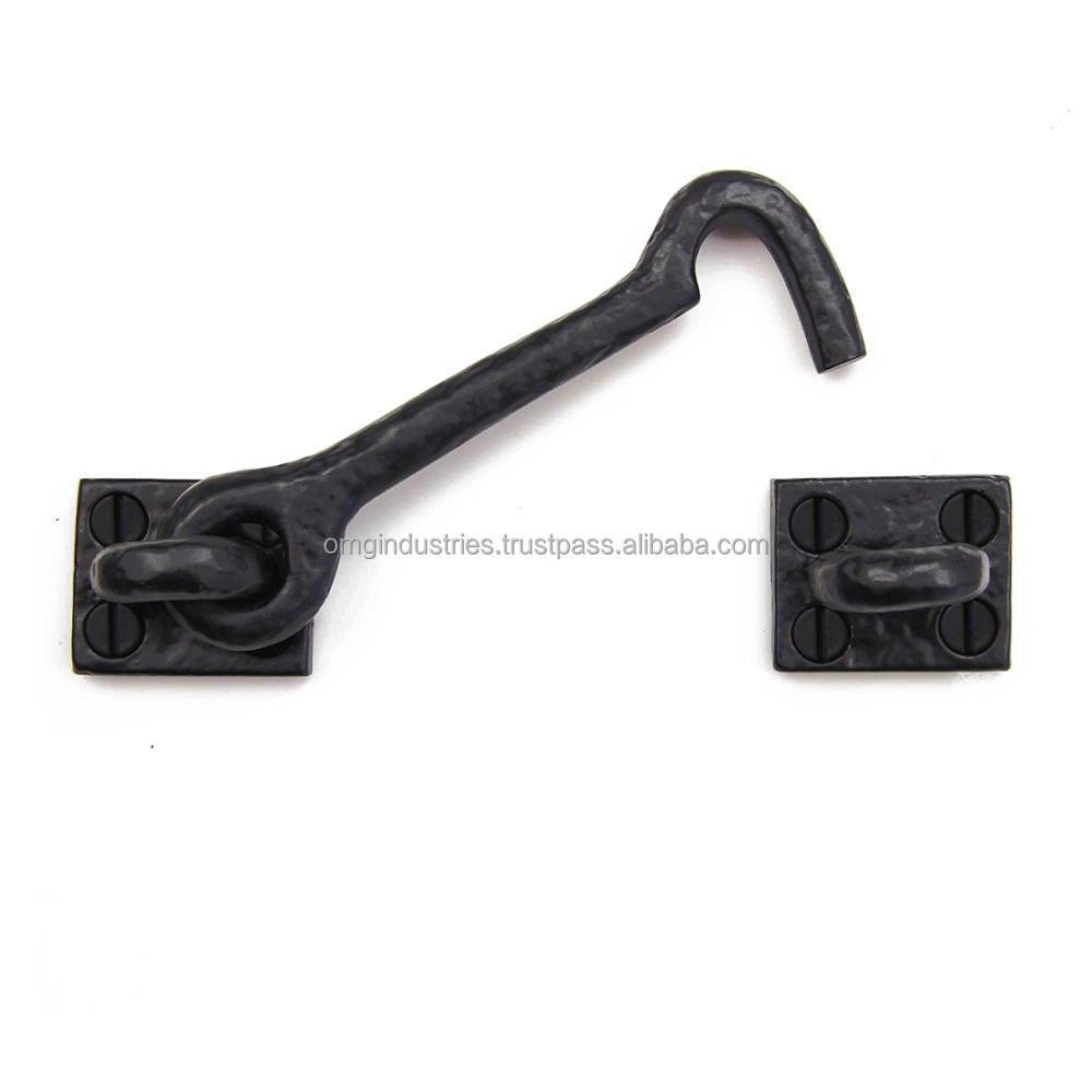 OMG Industries Cast Iron Cabin Hook Door Latch Door Lock Hardware Sliding Door Lock Eye Hook Latch With Screws Hook And Eye Latc