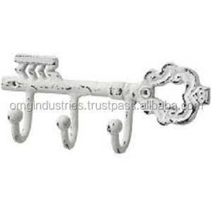 OMG Industries Antique White Cast Iron Key Hook Wall Mount Coat Hook Cast iron Black Hanging Hook