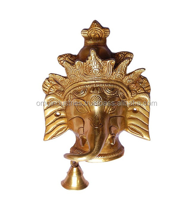 OMG Industries Cast Iron Door Knocker Lord Ganesha Head Doorknockers Antique Brass Door Knocker Custom Forged Hardware Custom ha