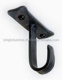 OMG Industries Cast Iron Black Ceiling Hook Solid Brass Hat & Coat Hook Bathroom Hanger Towel Hanging Hook