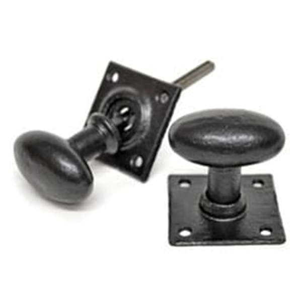 OMG Industries  cast iron black oval rim mortis knobs  Door knobs cast iron mortice lever latch door knobs pull handles