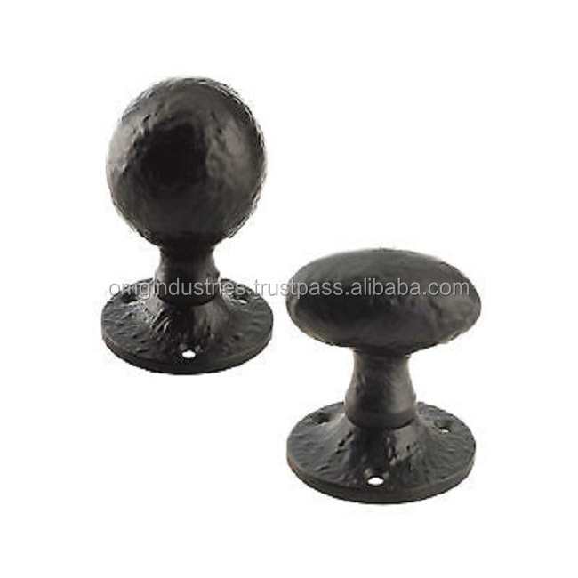 OMG Industries Cast Iron Black Center Front Pull Door Knob Round small furniture kitchen cabinet pulls and knobs