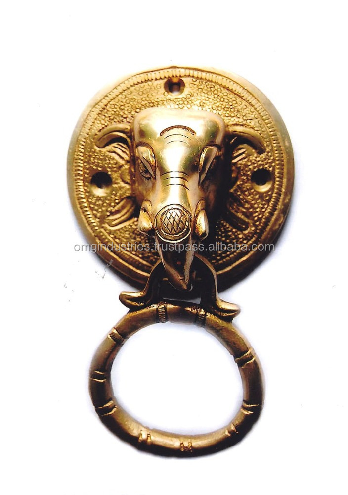 OMG Industries Snack Head Door Knocker Decorative Modern Design gold metal lion door knocker for knocker chair