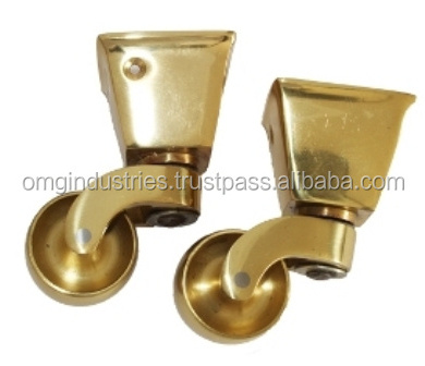 OMG Industries Solid Brass Square Wheel Castor