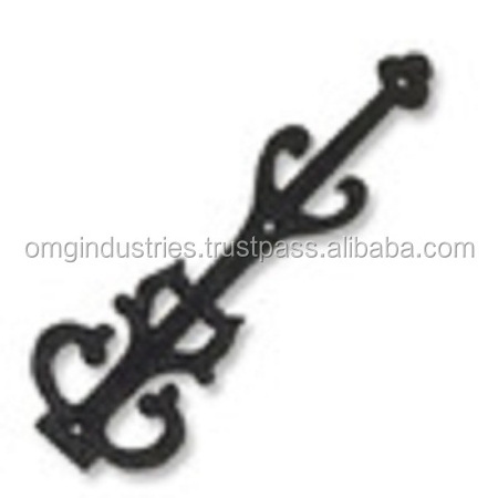 OMG Industries T Strap Shed Door Hinges Heavy Duty Gate Hinges Black Tee Hinge Wrought Hardware for Wooden Fences Garden