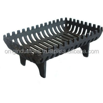 OMG Industries Black Cast Iron Fireplace Grate Outdoor Charcoal Grill in the Fireplace wood holder & Fire pit