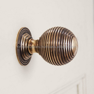 OMG Industries wood or brass beehive Antique Door Knob Period Victorian Hardware Wholesale High Quality Door Handle Manufacturer