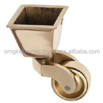 OMG Industries Solid Brass Square Wheel Castor