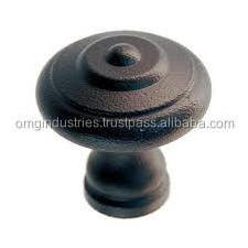 OMG Industries Rustic Furniture Doorknob Kitchen cabinet cupboard Pull Handle Cast Iron Black Drabware pull & Handle