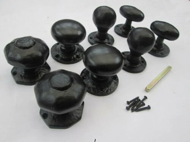 OMG Industries  cast iron black oval rim mortis knobs  Door knobs cast iron mortice lever latch door knobs pull handles