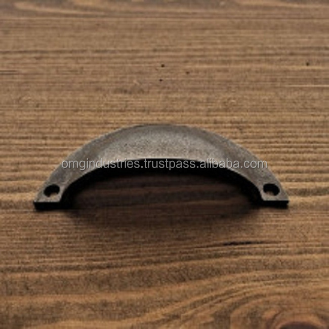 OMG Industries Cast Iron Drawer Cup Handle Furniture Hardware Cabinet Drawer pull Cast Iron Kitchen Cabinet Handle