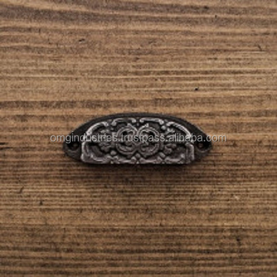 OMG Industries Rust Brown Cup Pull Handle Cast Iron Drawer Pull Furniture Hardware Handle Solid Brass pull Handle Kitchen Cupboa