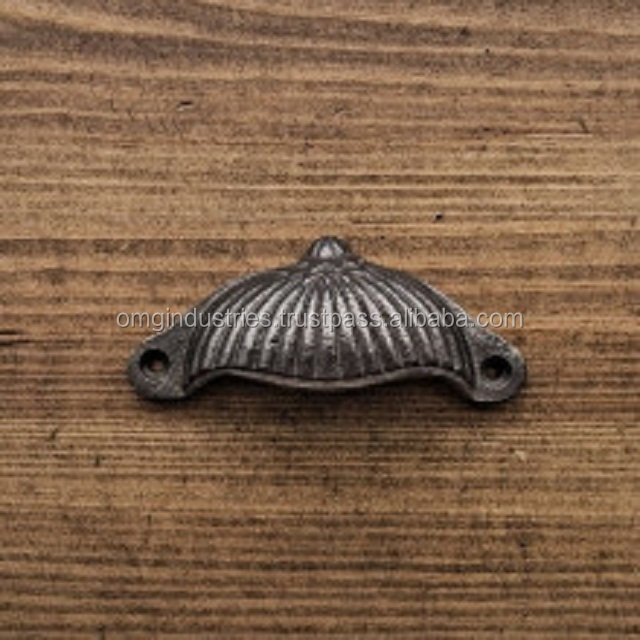 OMG Industries Cast Iron Drawer Cup Handle Furniture Hardware Cabinet Drawer pull Cast Iron Kitchen Cabinet Handle