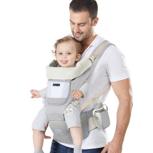 Hot selling solid color baby shoulder straps can store baby stools horizontal armrests dual purpose shoulder straps