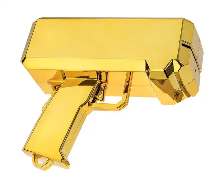 Gun Money Quality OEM Logo Available Christmas Gift Toy Gun Money Spray Cash Cannon Money Gun