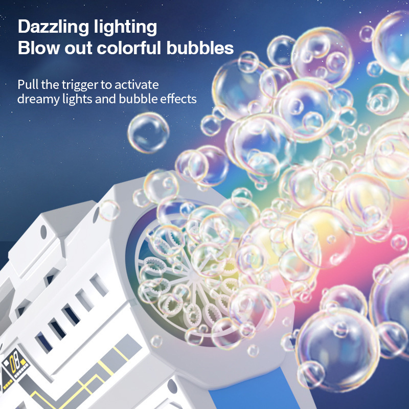 Fully automatic internet celebrity light Gatling bubble gun children's toy stand kids bubble machine