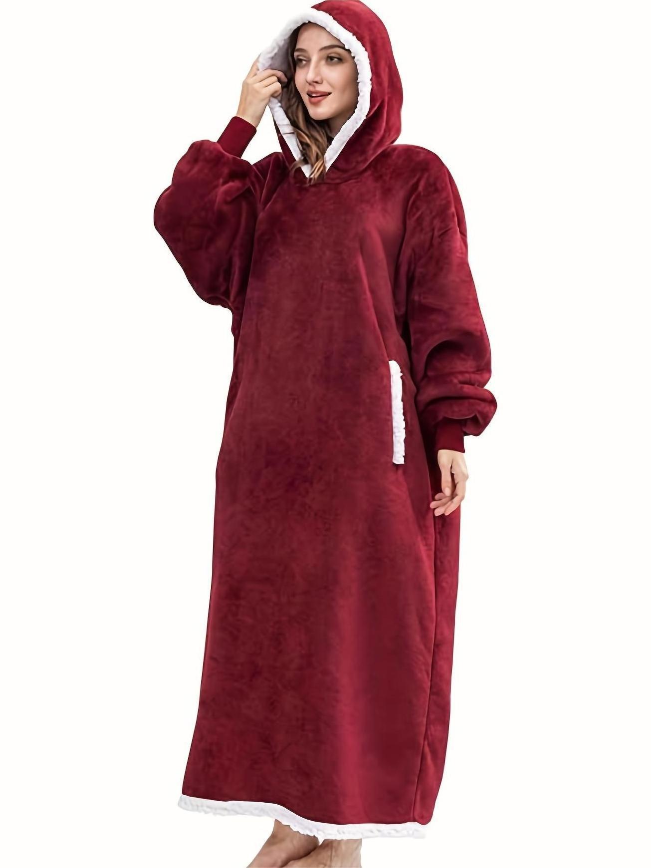 Christmas oversized Wearable Blanket Hoodie, Flannel Fleece Warm Big Hooded blanket Sweatshirt for Women Men Adults and Kids