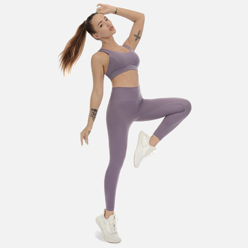 Gym Set Woman Sportswear Two Piece Exercise Leggings Fitness Wear Sports Suits OEM Custom Wholesale Yoga Sets