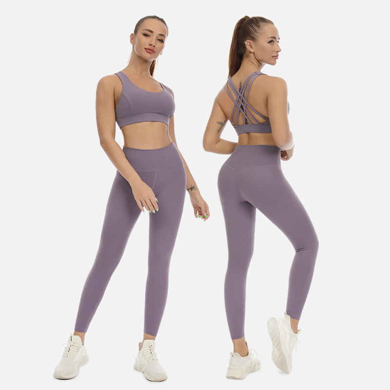 Gym Set Woman Sportswear Two Piece Exercise Leggings Fitness Wear Sports Suits OEM Custom Wholesale Yoga Sets