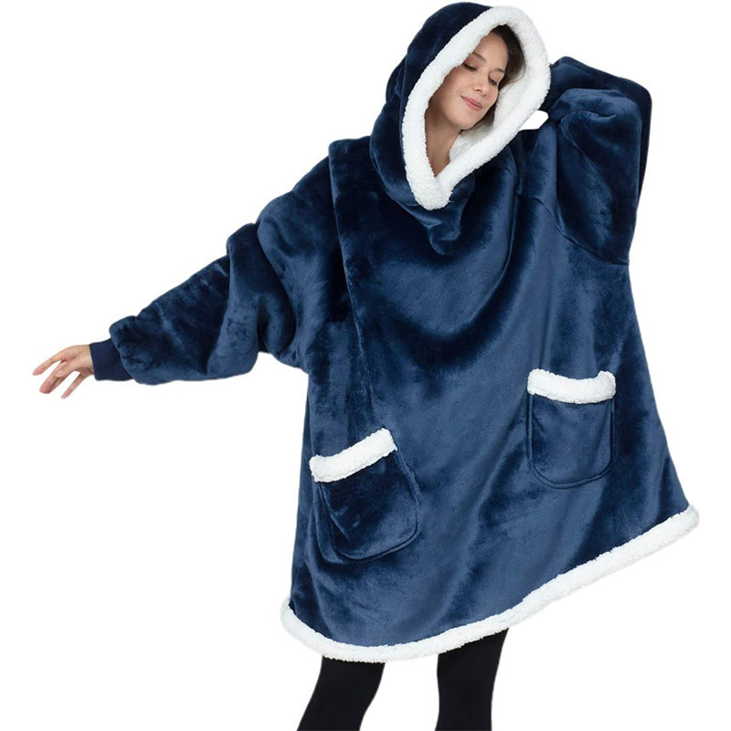 Christmas oversized Wearable Blanket Hoodie, Flannel Fleece Warm Big Hooded blanket Sweatshirt for Women Men Adults and Kids