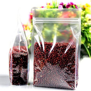 Clear Matt Resealable Flat Bottom Stand Up Pouch With Zip Lock 8 Sides Seal Plastic Packaging Bag with zipper