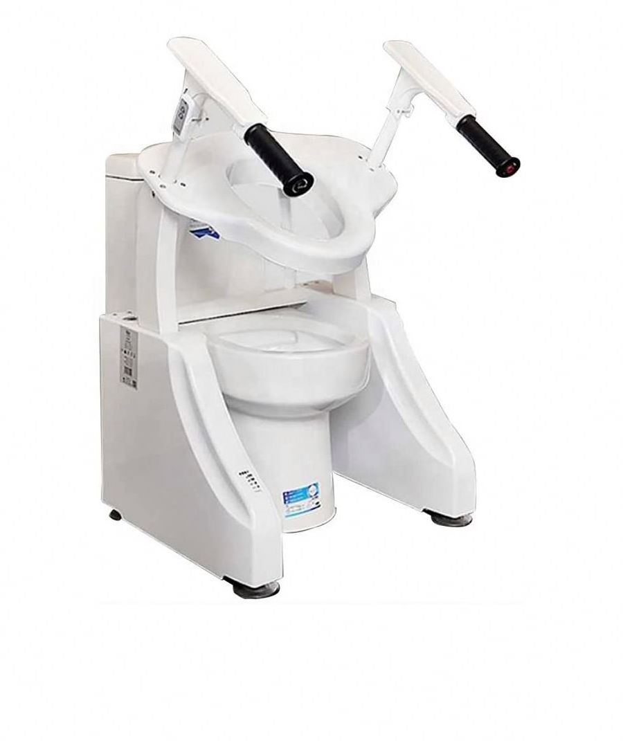 Commode Chair Electric Toilet Incline Lift, Height Is Adjustable Frame Padded Toilet Grab Bars, Aid For Elderly, Handicapped, Di