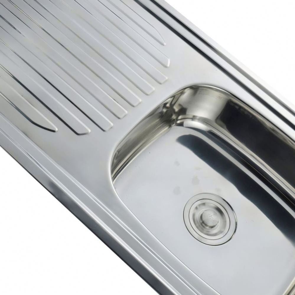 GALENPOO Double basin stainless steel kitchen sink 201 stainless steel undermount sink with drain board