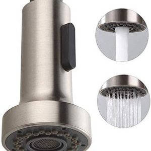 Pull Down Faucet Replacement Head, 2 Functions Kitchen Faucet Sprayer Head, G 1/2 Pull Out Spray Head for Kitchen Faucet