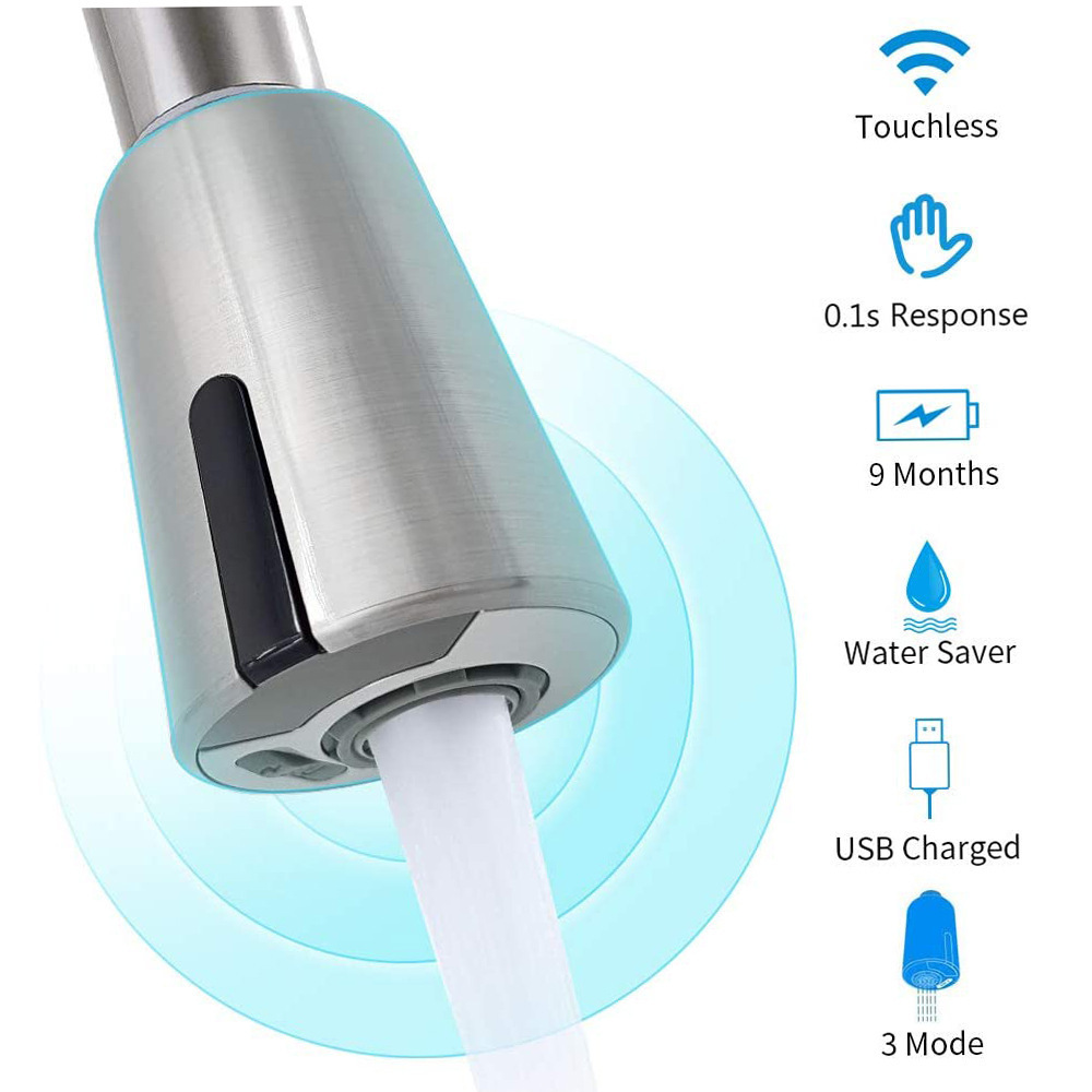 Hand Free Touchless Automatic smart Motion Sensor Faucet Adapter For Kitchen mixer