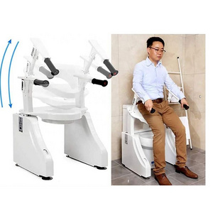 Commode Chair Electric Toilet Incline Lift, Height Is Adjustable Frame Padded Toilet Grab Bars, Aid For Elderly, Handicapped, Di