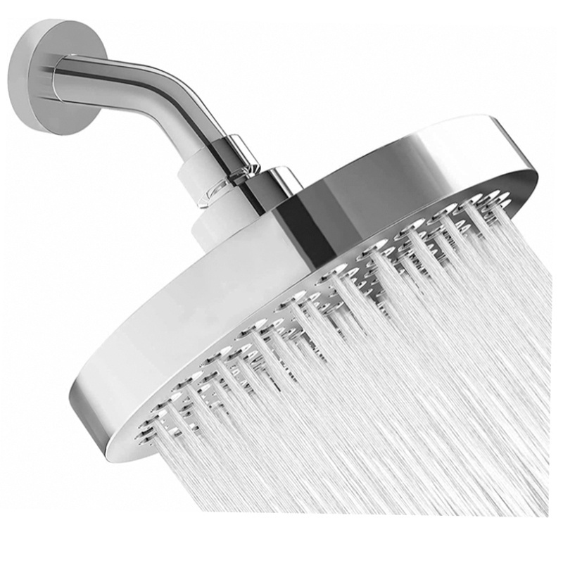 High quality 2021 China wholesale UPC round ball joint chrome water saving bathroom rainfall high pressure shower heads