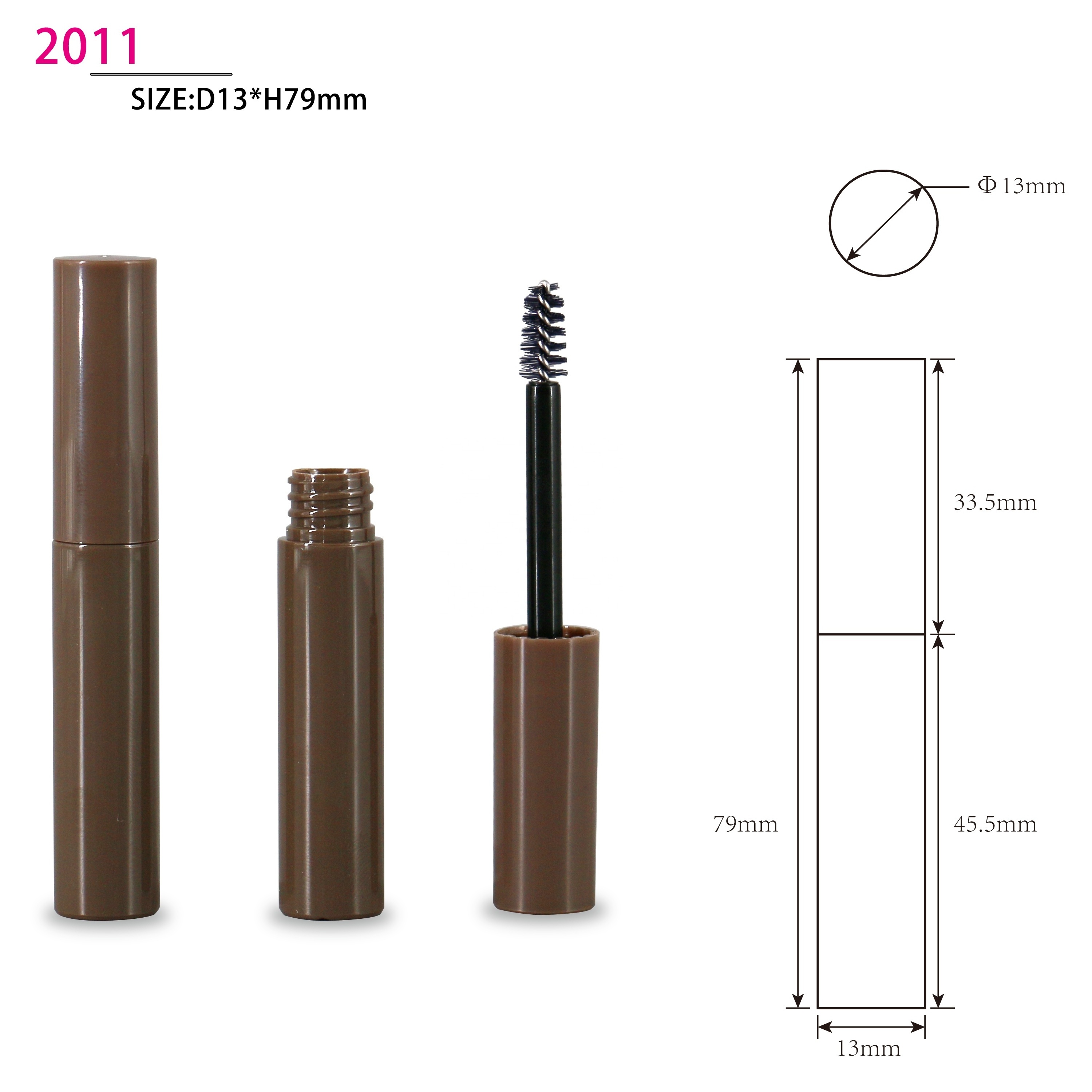 Skin Care Pink Color Makeup Container Mascara Bottle Fashion Design PP Mascara Tube Eyelash Bottle