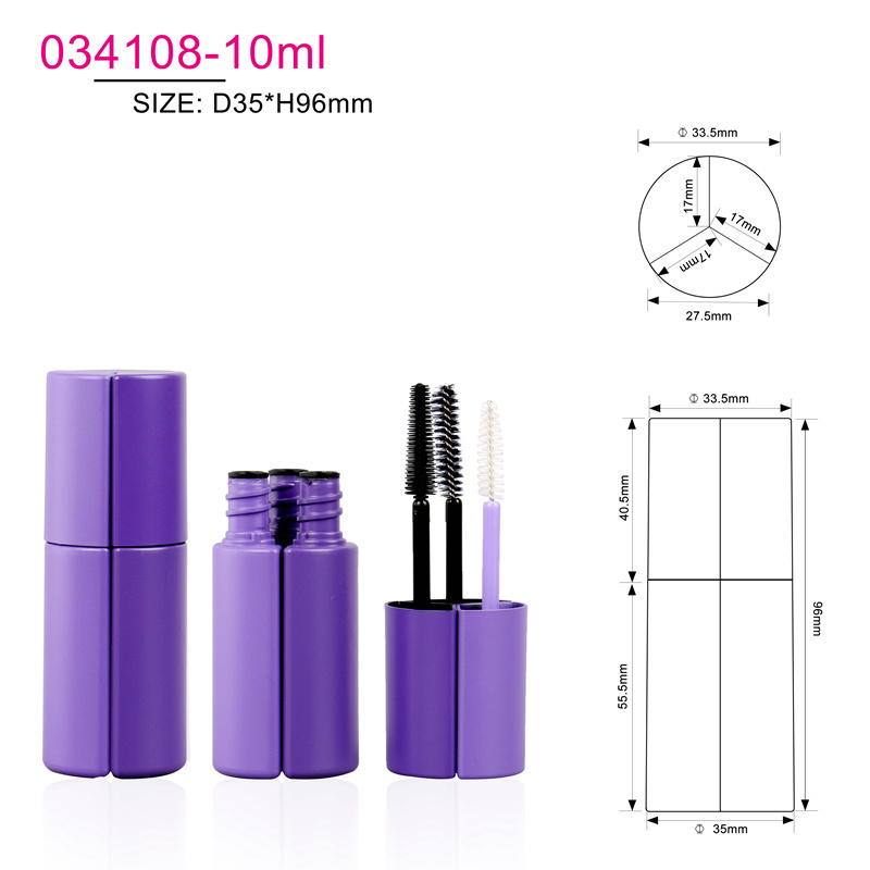 Fashion Black Color Lotion Pump Silver Mascara Tube Classic Design Plastic Mascara Wand Tube