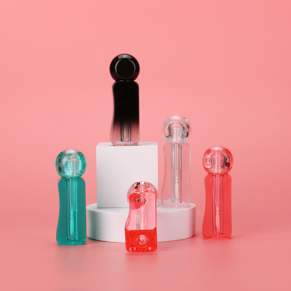 OMI special plastic candy shape clear lipgloss tubes recyclable lip gloss containers empty lipgloss tube with brush